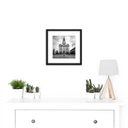 Artery8 Taddeo Royal Liver Building Liverpool Photo 8X8 Inch Square Wooden Framed Wall Art Print Picture with Mount in Black - thumbnail 2
