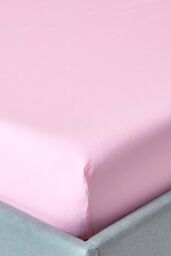 Homescapes Egyptian Cotton Fitted Sheet 12 inch 200 Thread Count in Pink - Size: Single Fitted - thumbnail 1