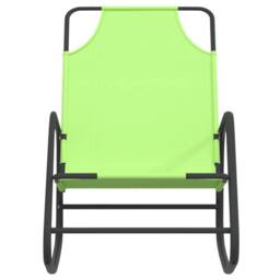 Berkfield Home Rocking Sun Loungers 2 pcs Green Steel & Textilene - thumbnail 4