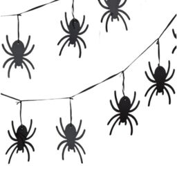 Garden Greatness 3m Halloween Hanging Spider Bunting in Black - Size: 1 Pack - thumbnail 2