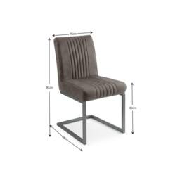Cheshire Huxford Premium Charcoal Grey Dining Chairs - Set of 2 - thumbnail 4