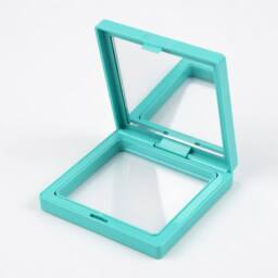 KDMD Teal 3D Floating Frame Display 7x7cm for Jewelry & Keepsakes in Aqua - Size: 7x7 cm - thumbnail 3