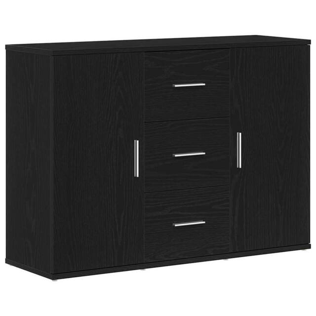 Berkfield Home Sideboard Black Oak 91x29.5x65 cm Engineered Wood - image 1