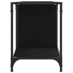 Berkfield Home TV Cabinet Black 153x37x50 cm Engineered Wood - Size: 153 x 37 x 50 cm - thumbnail 5