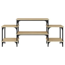 Berkfield Home TV Cabinet Sonoma Oak 117x35x52 cm Engineered Wood in Brown - Size: 117 x 35 x 52 cm - thumbnail 5