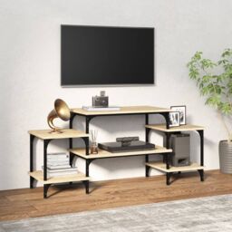 Berkfield Home TV Cabinet Sonoma Oak 117x35x52 cm Engineered Wood in Brown - Size: 117 x 35 x 52 cm - thumbnail 1
