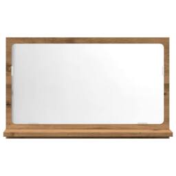 Berkfield Home Durable Bathroom Mirror Cabinet Artisan Oak 60x11x37 cm Engineere in Brown - Size: 60 x 11 x 37 cm - thumbnail 4