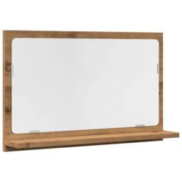 Berkfield Home Durable Bathroom Mirror Cabinet Artisan Oak 60x11x37 cm Engineere in Brown - Size: 60 x 11 x 37 cm - thumbnail 3