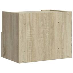 Berkfield Home Wall-mounted Bedside Cabinet Sonoma Oak 45x30x35 cm in Tan - Size: 45 x 30 x 35 cm - thumbnail 6