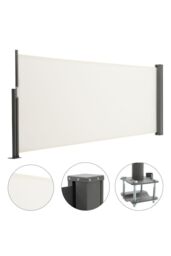 Garden Sanctuary 3m W Beige Outdoor Retractable Side Awning Balcony Sunshade Blind - Size: Small - thumbnail 5