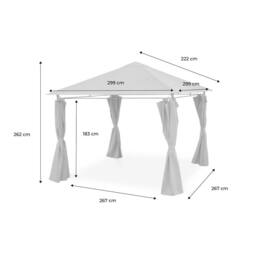 sweeek Heavy Duty 3x3m Gazebo With Curtains in Brown - thumbnail 5