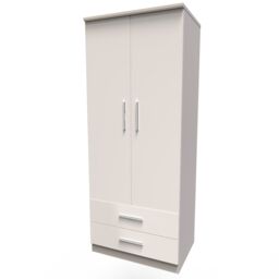 Ready Assembled 2 U Harrow 2 Door 2 Drawer Wardrobe (Ready Assembled) in Taupe - Size: Large - thumbnail 3