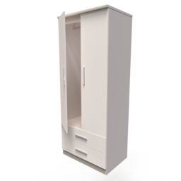 Ready Assembled 2 U Harrow 2 Door 2 Drawer Wardrobe (Ready Assembled) in Taupe - Size: Large - thumbnail 5