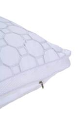 Living and Home Plush & Breathable Geometric Textured Pillow Insert for Back Stomach and Side Sleepers in White - thumbnail 7