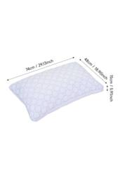 Living and Home Plush & Breathable Geometric Textured Pillow Insert for Back Stomach and Side Sleepers in White - thumbnail 8