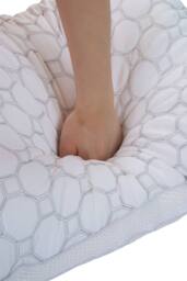 Living and Home Plush & Breathable Geometric Textured Pillow Insert for Back Stomach and Side Sleepers in White - thumbnail 6