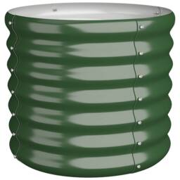 Berkfield Home Garden Planter Powder-coated Steel 40x40x36 cm Green - Size: 40 x 40 x 36 cm - thumbnail 1