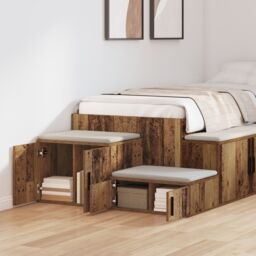 Berkfield Home Storage Cabinet - Old Wood - 108x41x40 cm - Engineered Wood in Brown - Size: 108 x 41 x 40 cm - thumbnail 4