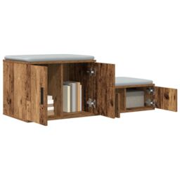 Berkfield Home Storage Cabinet - Old Wood - 108x41x40 cm - Engineered Wood in Brown - Size: 108 x 41 x 40 cm - thumbnail 3