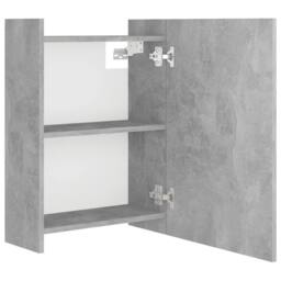 Berkfield Home Durable Bathroom Mirror Cabinet Concrete Grey 62.5x20.5x64 cm Eng - thumbnail 8
