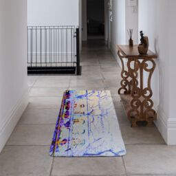 Benjamin Tate Design Blue Tress Runner Rug in Natural - Size: 67 cm x 230 cm - thumbnail 3