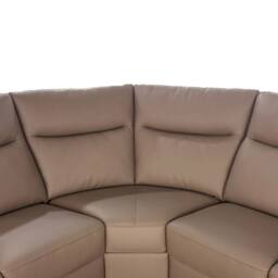 Aspire Marlowe Real Leather Power Recliner 2C2 Corner Sofa with USB Charging in Taupe - thumbnail 5