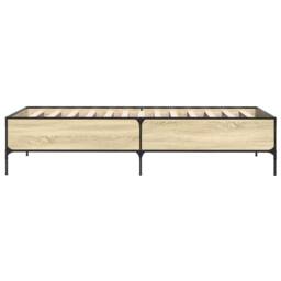 Berkfield Home Durable Bed Frame without Mattress Sonoma Oak 100x200 cm in Light Tan - thumbnail 5