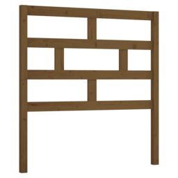 Berkfield Home Bed Headboard Honey Brown 106x4x100 cm Solid Wood Pine - Size: 106 x 4 x 100 cm - thumbnail 2