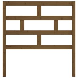 Berkfield Home Bed Headboard Honey Brown 106x4x100 cm Solid Wood Pine - Size: 106 x 4 x 100 cm - thumbnail 4