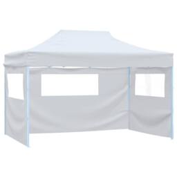 Berkfield Home Professional Folding Party Tent with 4 Sidewalls 3x4 m Steel White - thumbnail 6