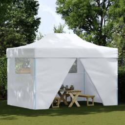 Berkfield Home Professional Folding Party Tent with 4 Sidewalls 3x4 m Steel White - thumbnail 1