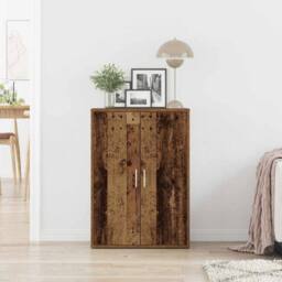 Berkfield Home Sideboard Old Wood 60x31x84 cm Engineered Wood in Brown - Size: 60 x 31 x 84 cm - thumbnail 4