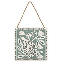 Nina Pace Frosted Branches Wooden Block in White - thumbnail 1
