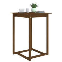 Berkfield Home Bar Table Honey Brown 80x80x110 cm Solid Wood Pine - Size: 80 x 80 x 110 cm - thumbnail 5