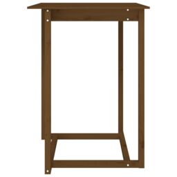 Berkfield Home Bar Table Honey Brown 80x80x110 cm Solid Wood Pine - Size: 80 x 80 x 110 cm - thumbnail 3