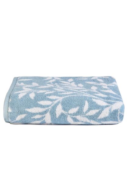 Dreams & Drapes 'Sandringham' 100% Cotton Jacquard Towel in Pale Blue - Size: Bath Sheet - image 1