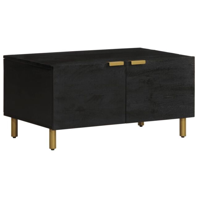 Berkfield Home Coffee Table Black 80x50x40 cm Engineered Wood - Size: 80 x 50 x 40 cm - image 1