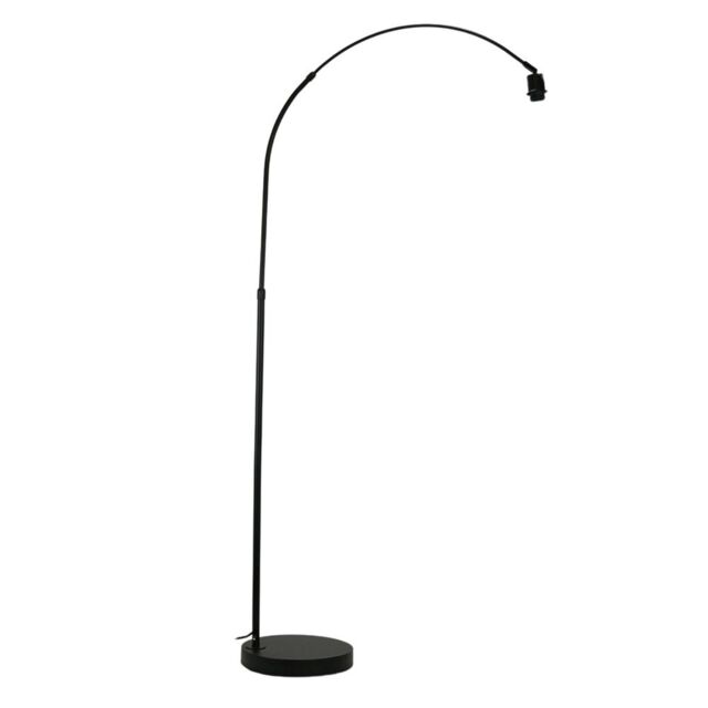 ValueLights Louis Black Metal Arched Stem Curved Floor Lamp Base - image 1