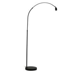 ValueLights Louis Black Metal Arched Stem Curved Floor Lamp Base