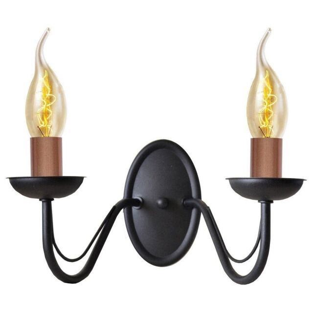 Netlighting Malbo Candle Wall Lamp Black Copper 32cm