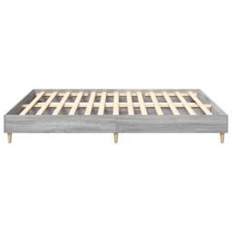 Berkfield Home Bed Frame without Mattress Grey Sonoma 160x200cm Engineered Wood - Size: 160x200 cm - thumbnail 6