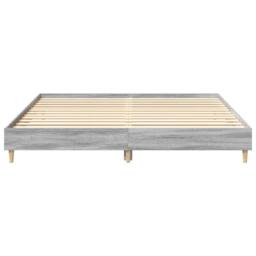 Berkfield Home Bed Frame without Mattress Grey Sonoma 160x200cm Engineered Wood - Size: 160x200 cm - thumbnail 5