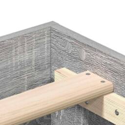 Berkfield Home Bed Frame without Mattress Grey Sonoma 160x200cm Engineered Wood - Size: 160x200 cm - thumbnail 8