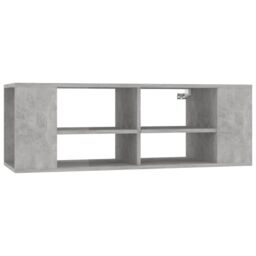 Berkfield Home Wall-Mounted TV Cabinet Concrete Grey 102x35x35 cm Engineered Wood - Size: 102 x 35 x 35 cm - thumbnail 2