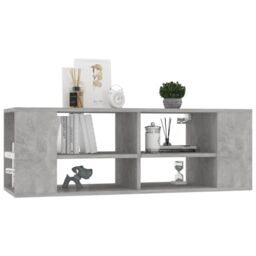 Berkfield Home Wall-Mounted TV Cabinet Concrete Grey 102x35x35 cm Engineered Wood - Size: 102 x 35 x 35 cm - thumbnail 3