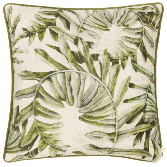 Wylder Nature Kielder Forest Sherwood Chenille Piped Cushion - Size: 43 cm x 43 cm - image 1