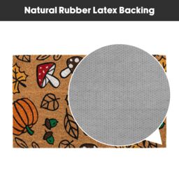 JVL Latex Backed Coir Entrance Doormat 45x75cm - Autumn in Brown - Size: 40 cm x 75 cm - thumbnail 7