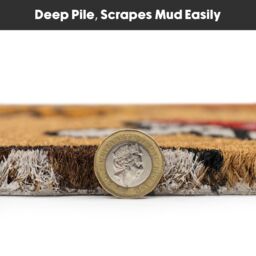 JVL Latex Backed Coir Entrance Doormat 45x75cm - Autumn in Brown - Size: 40 cm x 75 cm - thumbnail 6