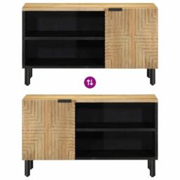 Berkfield Home TV Cabinet Brown 80x31.5x46 cm Solid Wood Mango - thumbnail 6