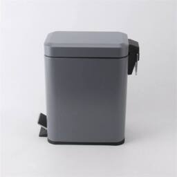 EONLION Slate 5 LITER BATHROOM TOILET SLIM PEDAL BIN in Dark Grey - Size: 100 cm - thumbnail 2